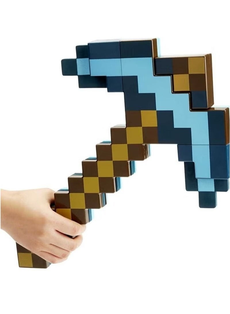 Minecraft Transforming Sword and pickaxe Game Toy Sword Transforming Diamond Sword & Pick-Axe 2-in-1 Toy Accessory, Foam Sword Pickaxe and Axe for Role-Play & Costumes - Image 5